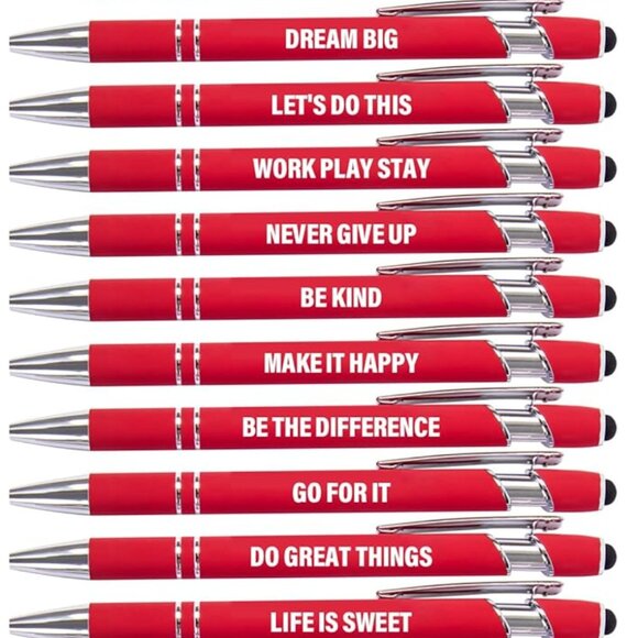 One Heavy Duty Stylus Ballpoint Pen - Positive Affirmations - Random - Picture 5 of 6